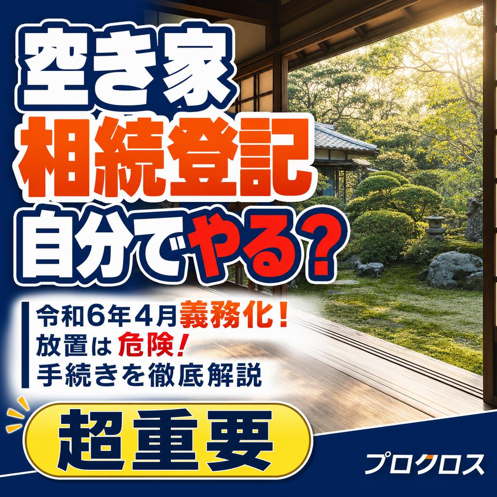 空き家相続登記を自分でやる方法と依頼の判断基準